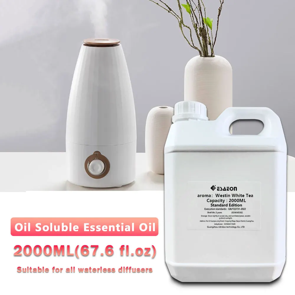 ESAEON 2000ml(67.6 fl.oz) Westin White Tea Essential Oil - Hotel Diffuser Supplement Liquid, Aroma Diffuser Oil, Aromatic Oils