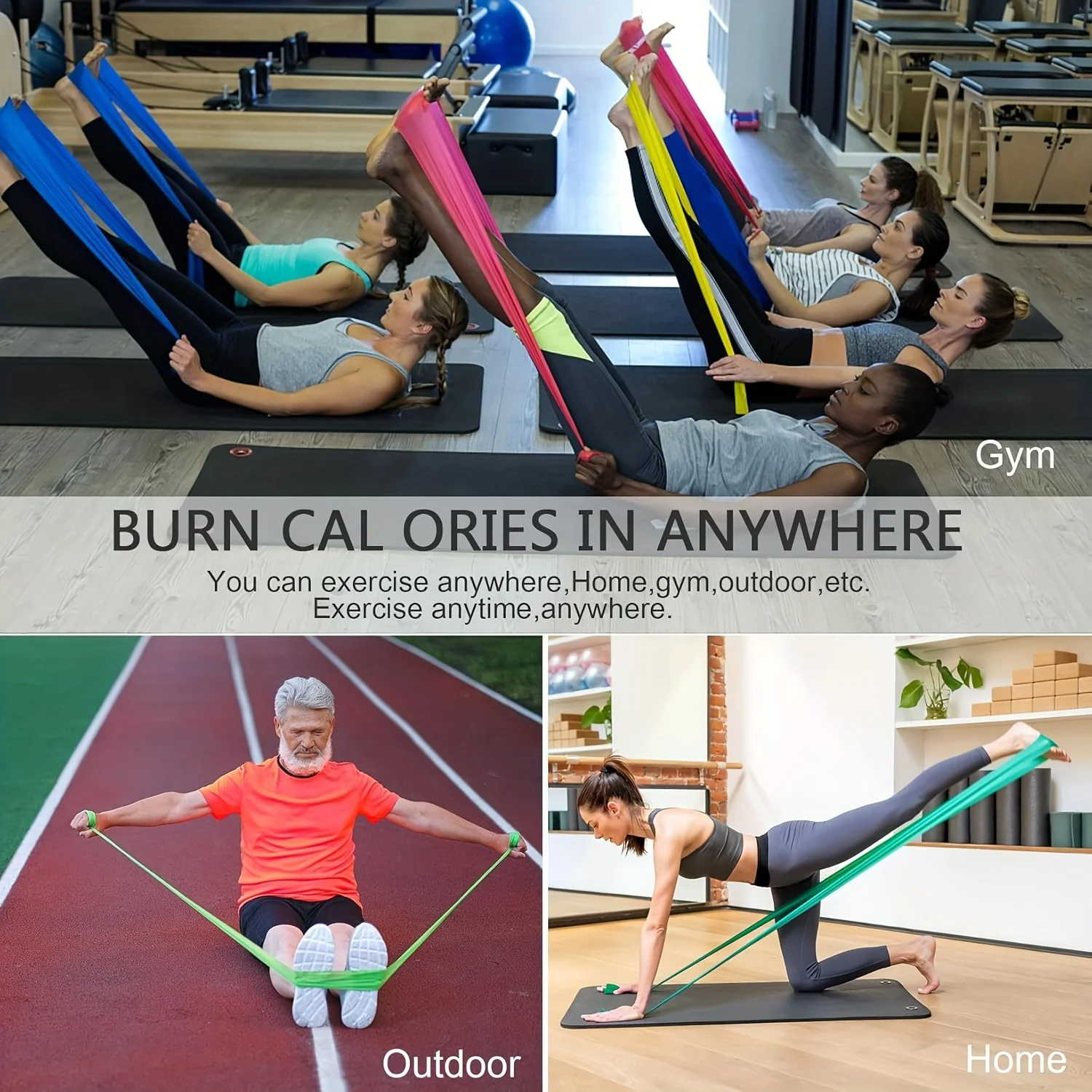 2/3/4/6 個のヨガレジスタンスバンド: 理学療法、フィ - Pilates Bar Kit With Resistance Bands のレビューと価格