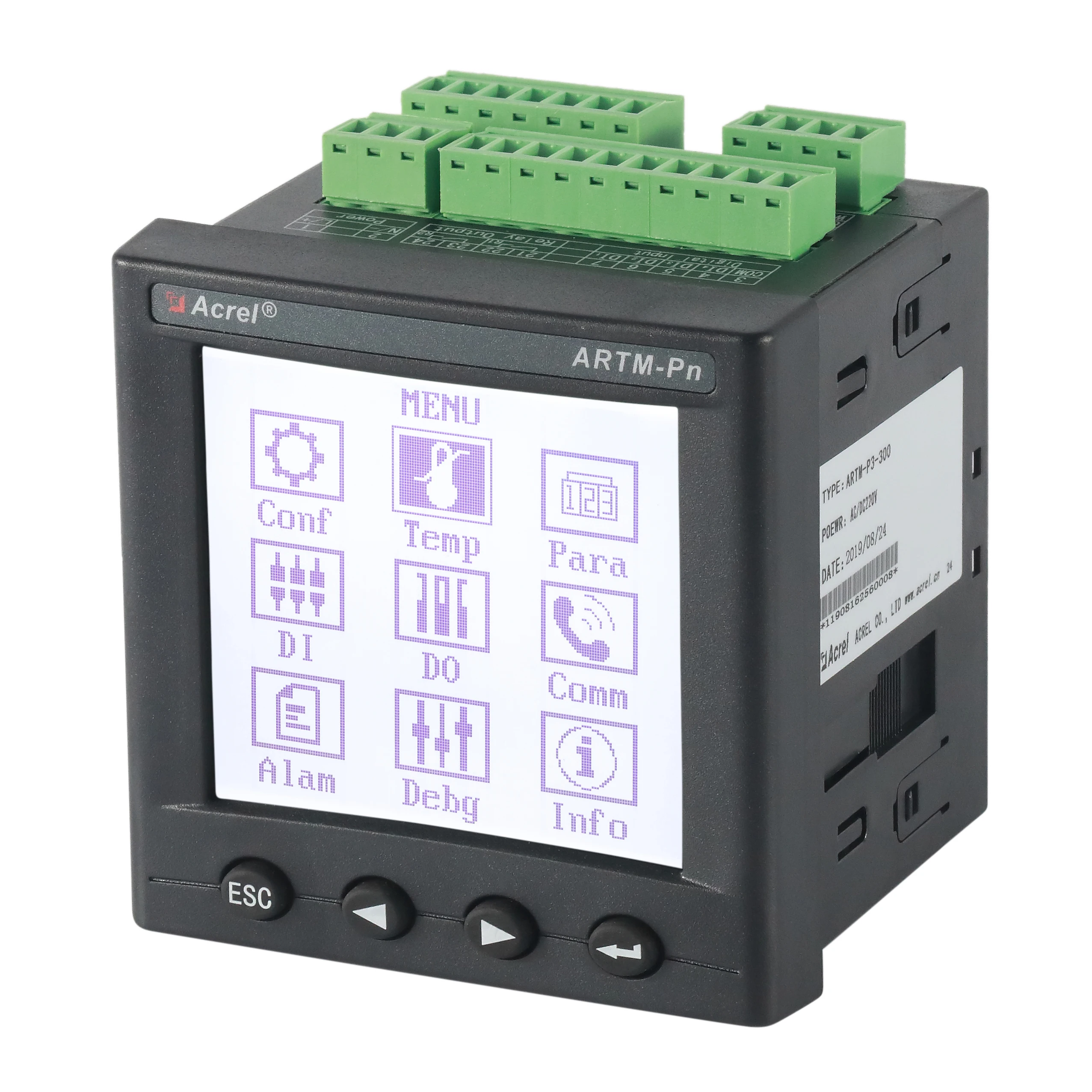 ARTM-Pn Intelligent Temperature Monitor Temp Data Measurement Displayer Used in High Voltage Cabinet