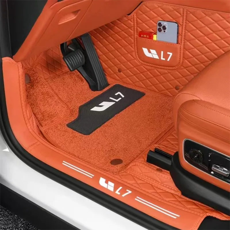 

Lixiang Li L7 2023 2022 Car Styling Floor Mats Double Layer PU Leather Foot Pad Trunk Mat Interior Floorliner Accessories