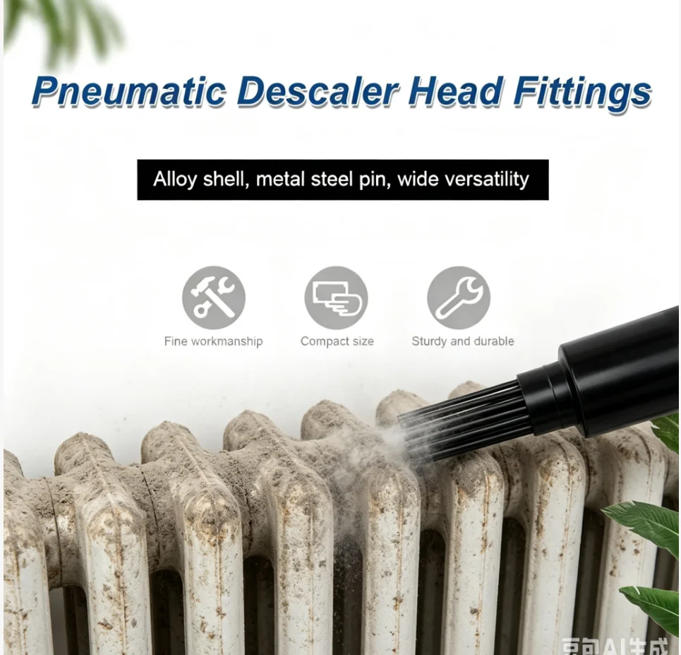 Rust Removal Head Air Powered Pneumatic Needle Scaler Tool Pneumatic Needle Bundle Deruster Head Hammer Small Tools Accessories