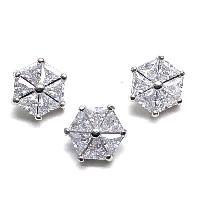 5pcs/lot Shining crystal small buttons Cubic zirconia button for shirt Decorative CZ sewing buttons for cashmere Knit cardigan