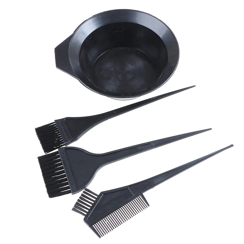 New Hair Color Dye Bowl Comb Brushes Tool Barbershop Tint Coloring Twin Headed Brushes Hairdressing Styling Personal Salon DIY