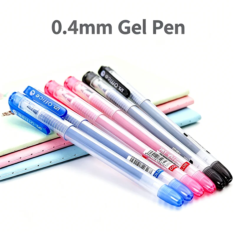 0.4mm Extra Fine Gel Pen, Black/Blue/Red, Advanced Smooth Ink Technology, Ideal for Accounting, Daily Writing, Examinations