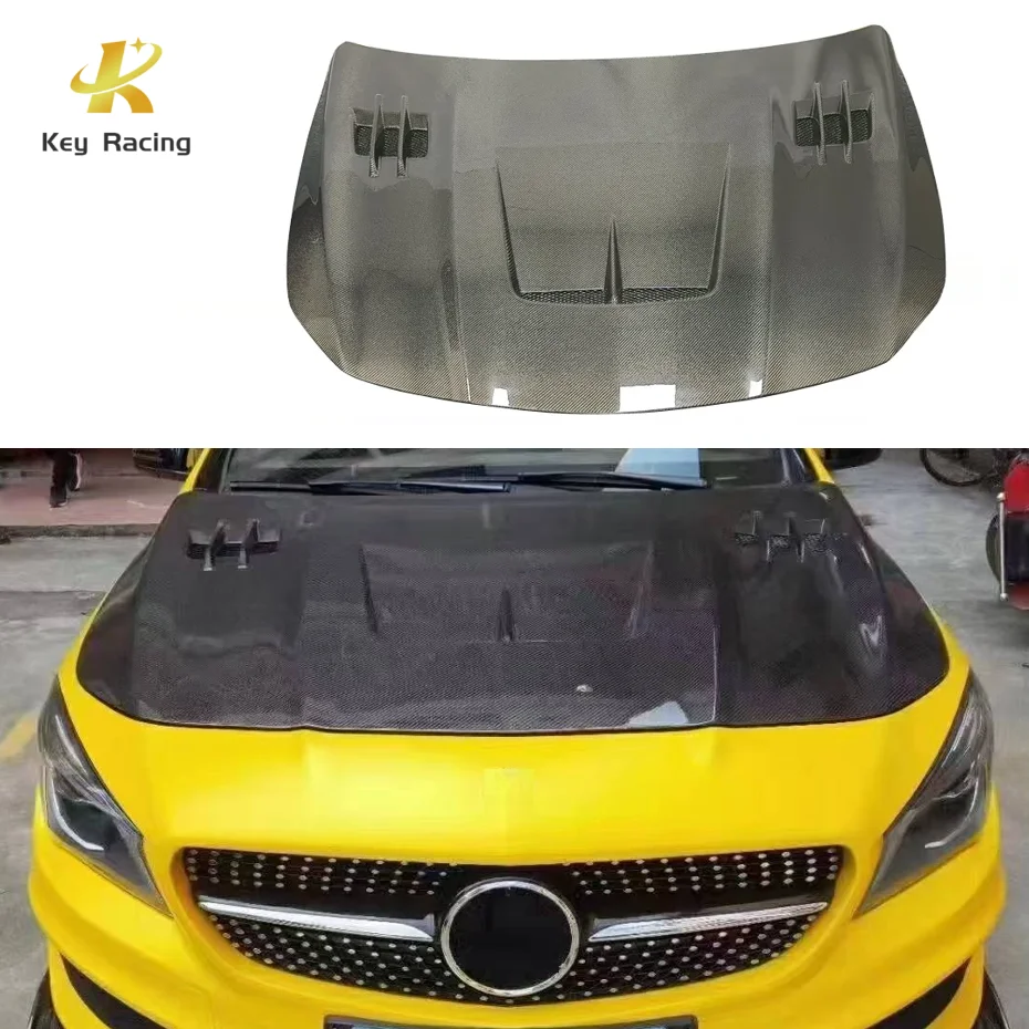 

W117 CLA45 Капот двигателя из углеродного волокна, передняя крышка капота для Mercedes-Benz CLA Class W117, автозапчасти, аксессуары