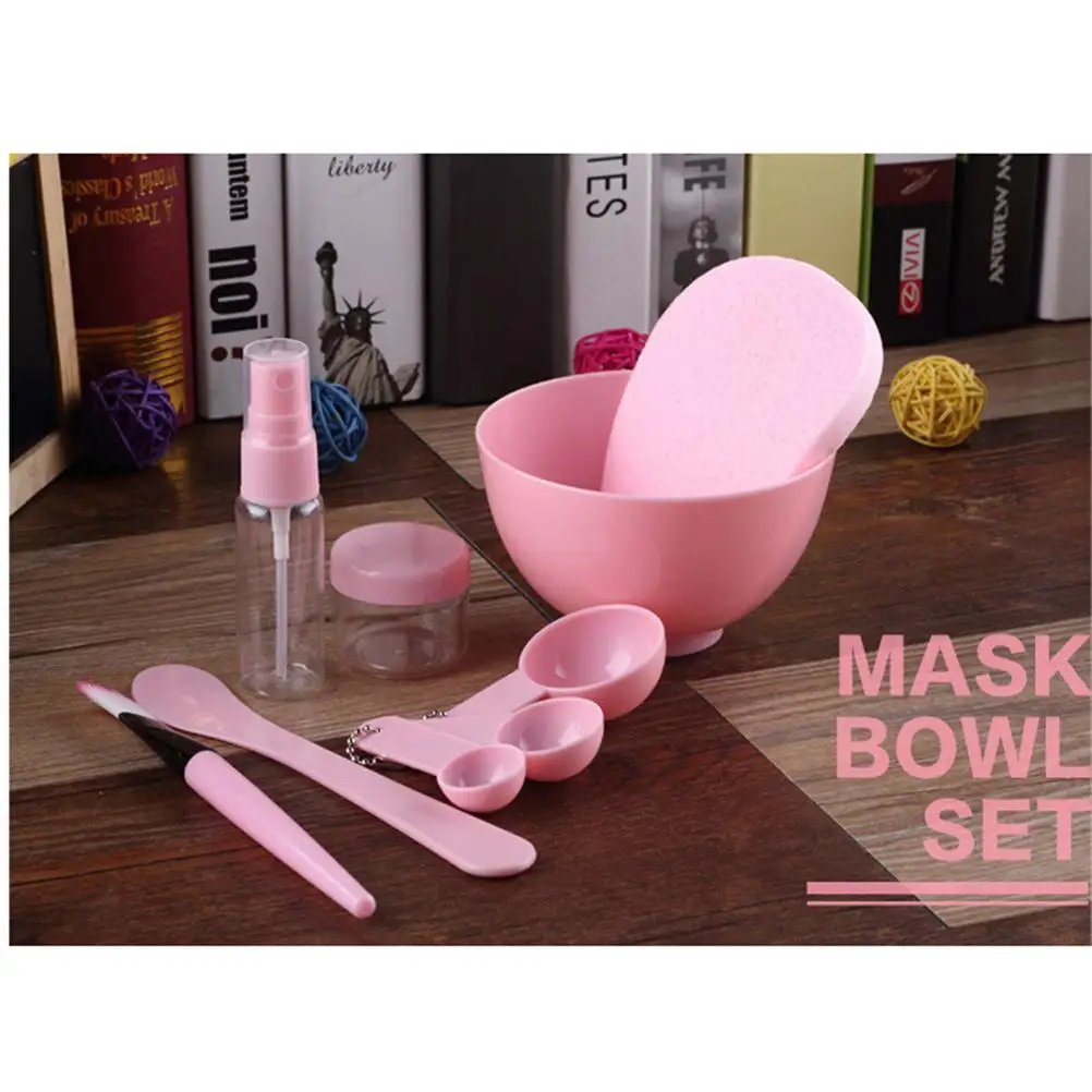 9 Uds herramientas para máscara cepillo tazón para mezclar espátula para el cuidado de la piel espátulas faciales grandes