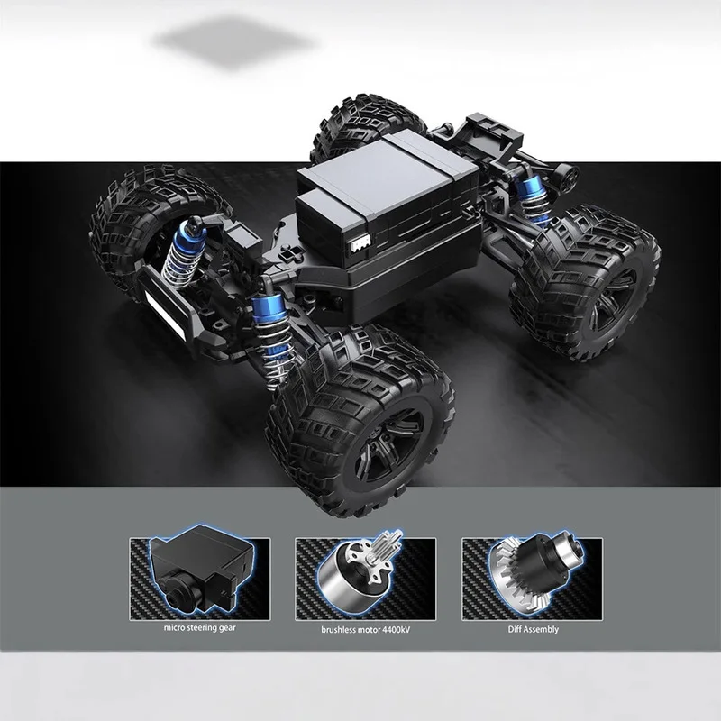 Meijiaxin mini monster 20208 novo produto 1:20 carro de controle remoto sem escova mjx modelo brinquedo rc carro simulado brinquedo das crianças legal