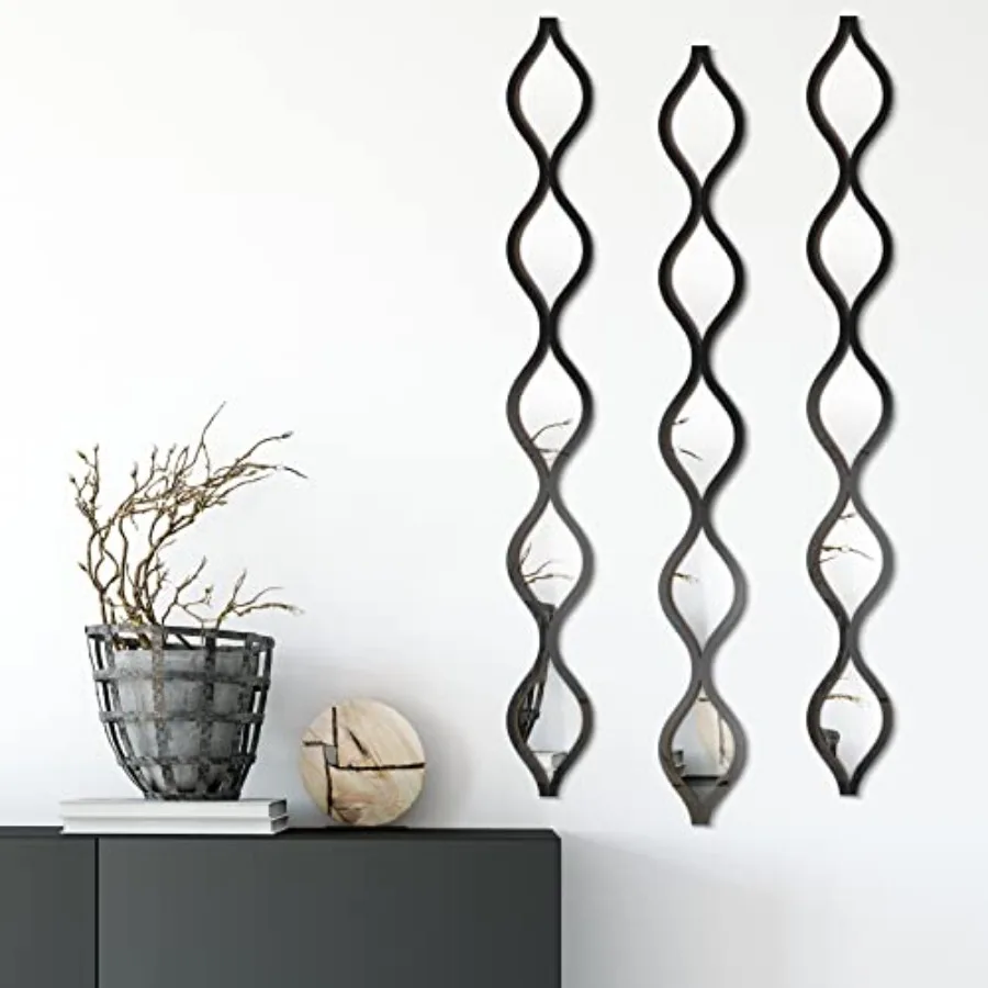 

3 Pcs Acrylic Teardrop Mirror Decor Narrow Wall Decor Boho Vintage Wall Art for Apartment Home Living Room Bathroom Bedroom Hal