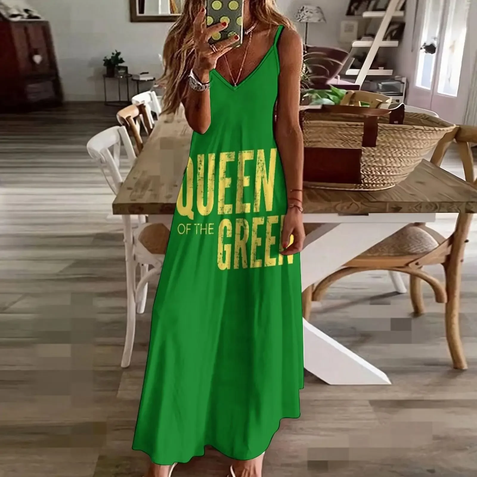 Camiseta de Golf Queen Of The Green, regalo perfecto para amantes del Golf, vestido sin mangas, vestidos largos para mujer, vestido de noche, vestido de mujer