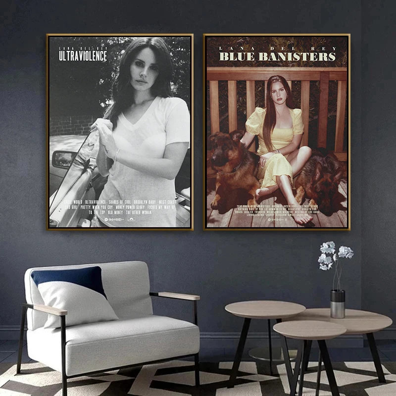 Singer Lana Del Rey Classic Music Album Covers Ultraviolence Lust for Life Poster Canvas Painting Wall Pictures Home Decor Gift