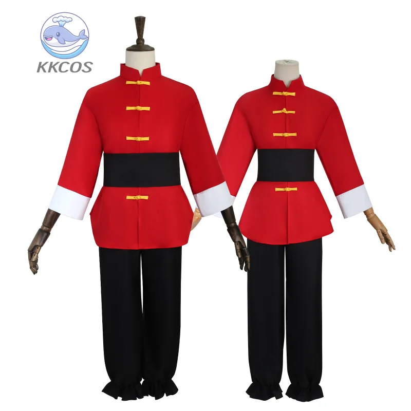 Anime Ranma 1/2 Tendou Akane Cosplay Costume Chinese Style Red Uniform Halloween Carnival Party Suit Men Women Role Play Outfits