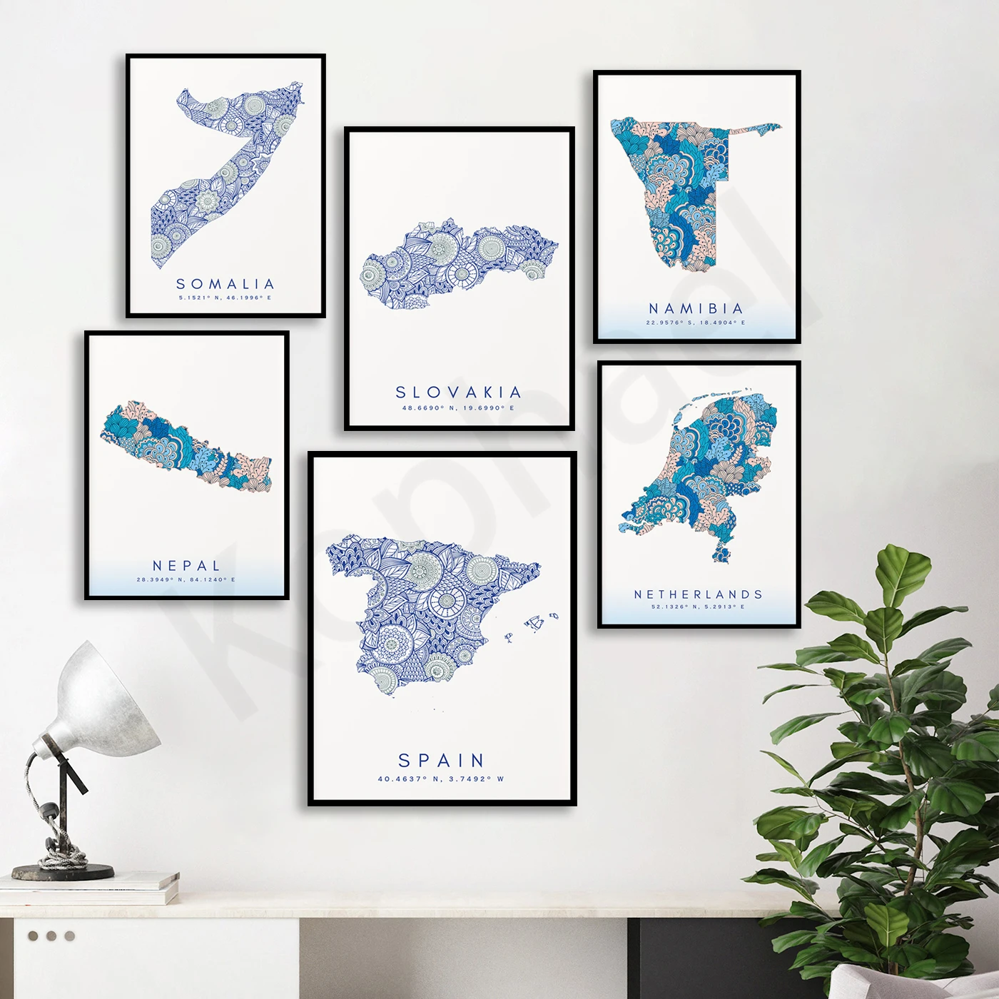 Sri Lanka Spain South Korea South Africa Somalia Slovakia Singapore Namibia Nepal Netherlands Nicaragua. City Travel Map Poster