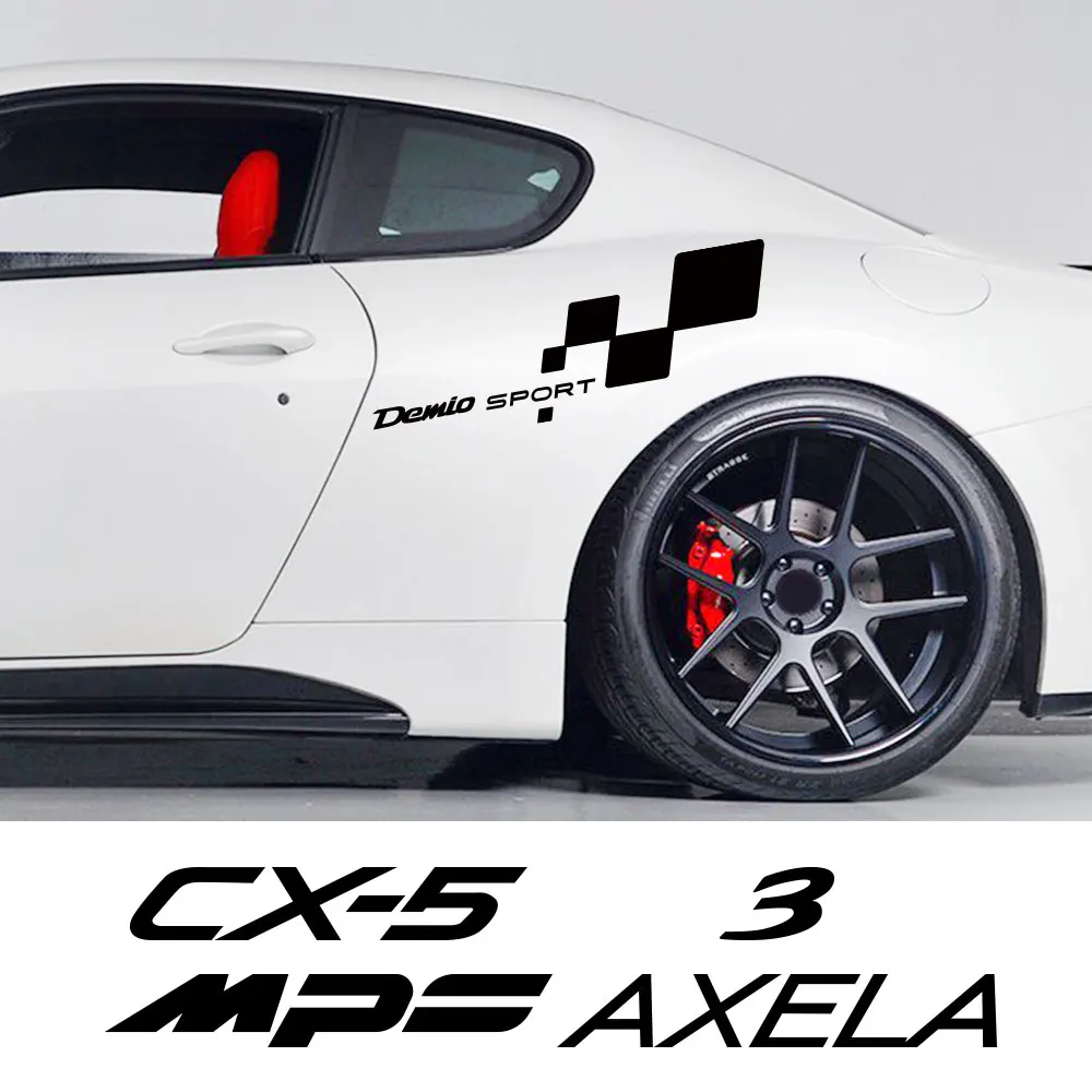 

2PCS Car Styling Body Stickers For Mazda Demio CX-5 CX-3 3 6 Axela Atenza MS MPS Auto Vinyl Wrap Door Side Decals Accessories