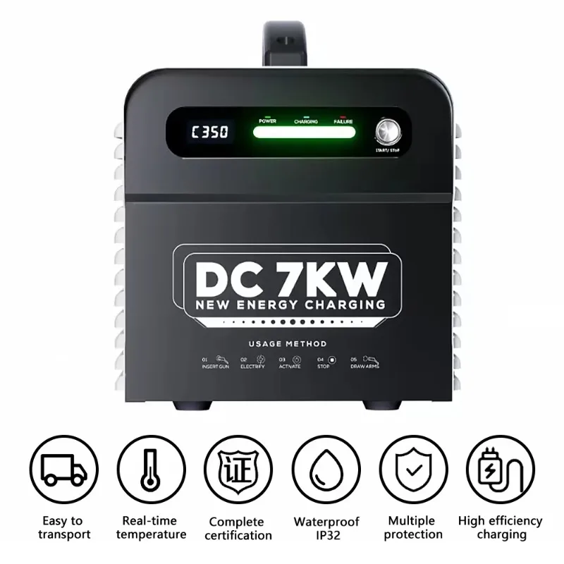 Factory High Quality 7KW DC Fast Charger 16A Waterproof Easy Carry EV Charging Station GB/T Portable Charging Stations