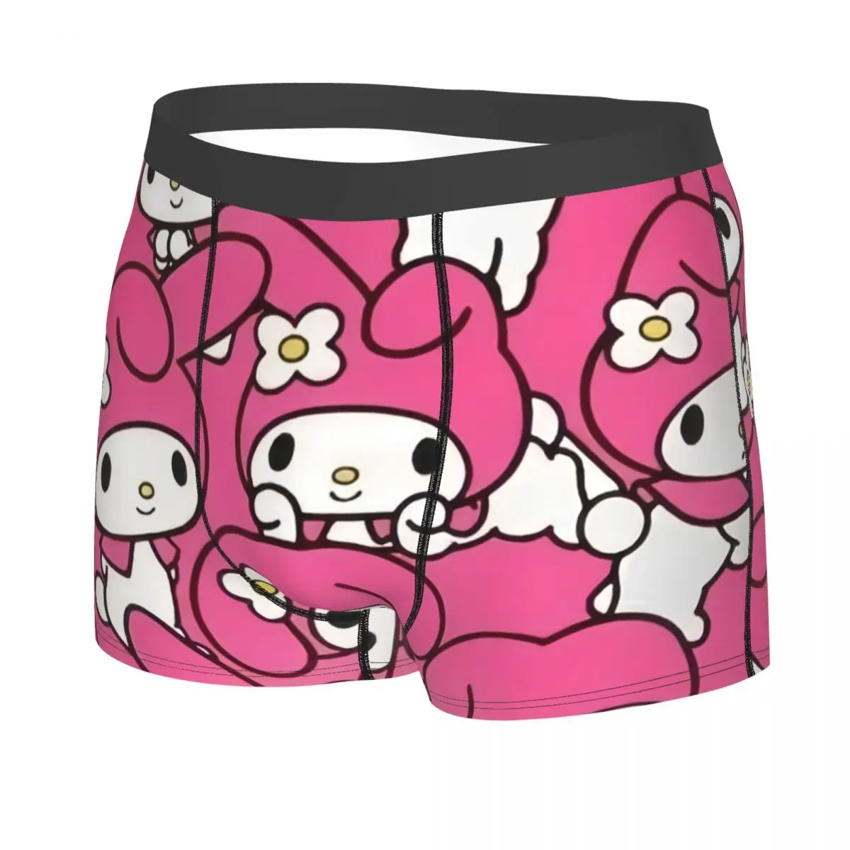 Roupa Interior Anime personalizada dos homens, Boxer respirável, Shorts masculinos, Cuecas macias, Custom, Minha melodia, Sanrio, Japão