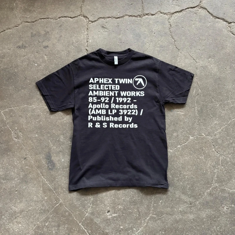 Male and female T-shirt Aphex Twin Selected Environmental Works T-shirt suitable for all seasons