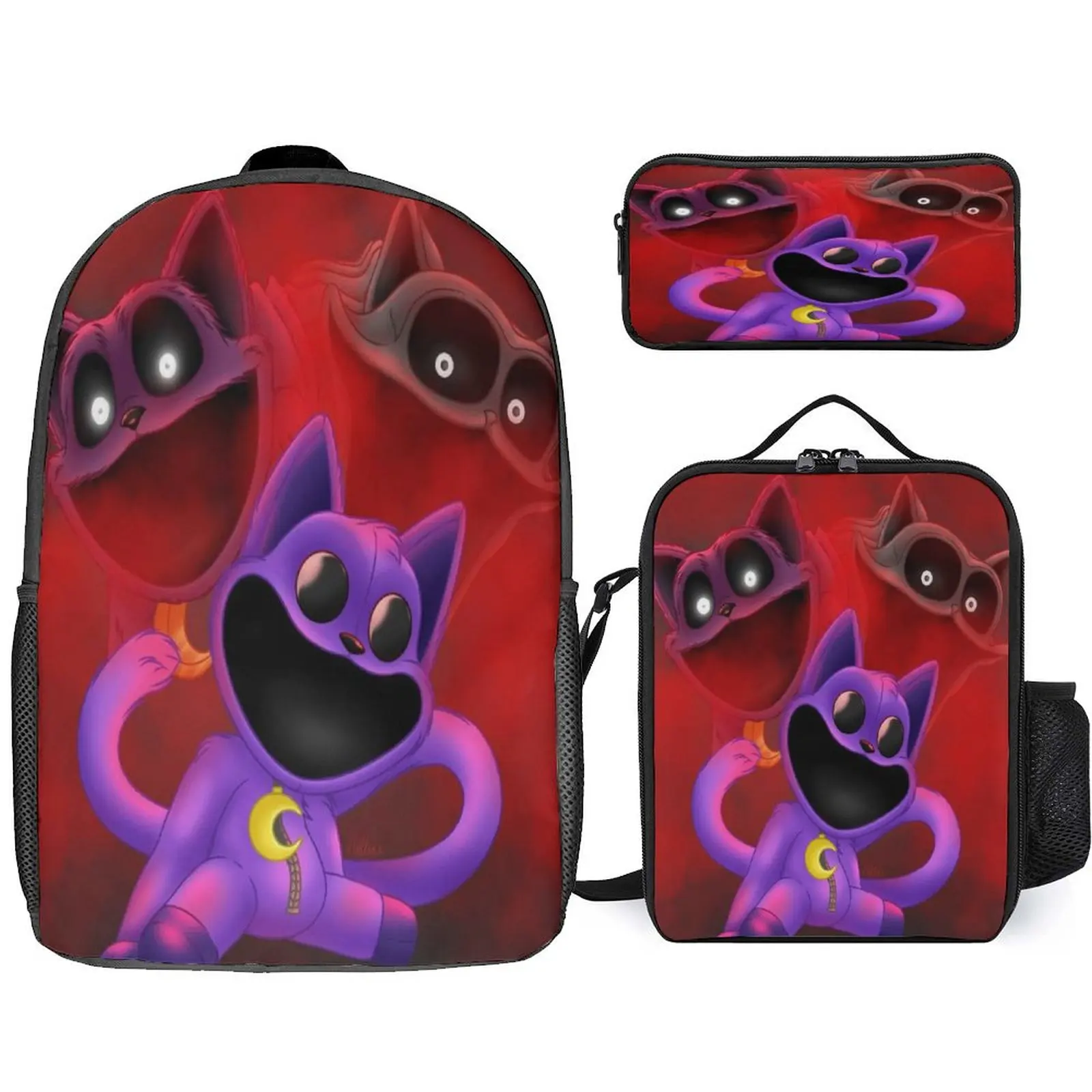 

Smiling Animal 3d Printing Schoolbag Cute Pattern Teen 3-Piece Customized Schoolbag Pattern Back-To-School Season 2024 New Model