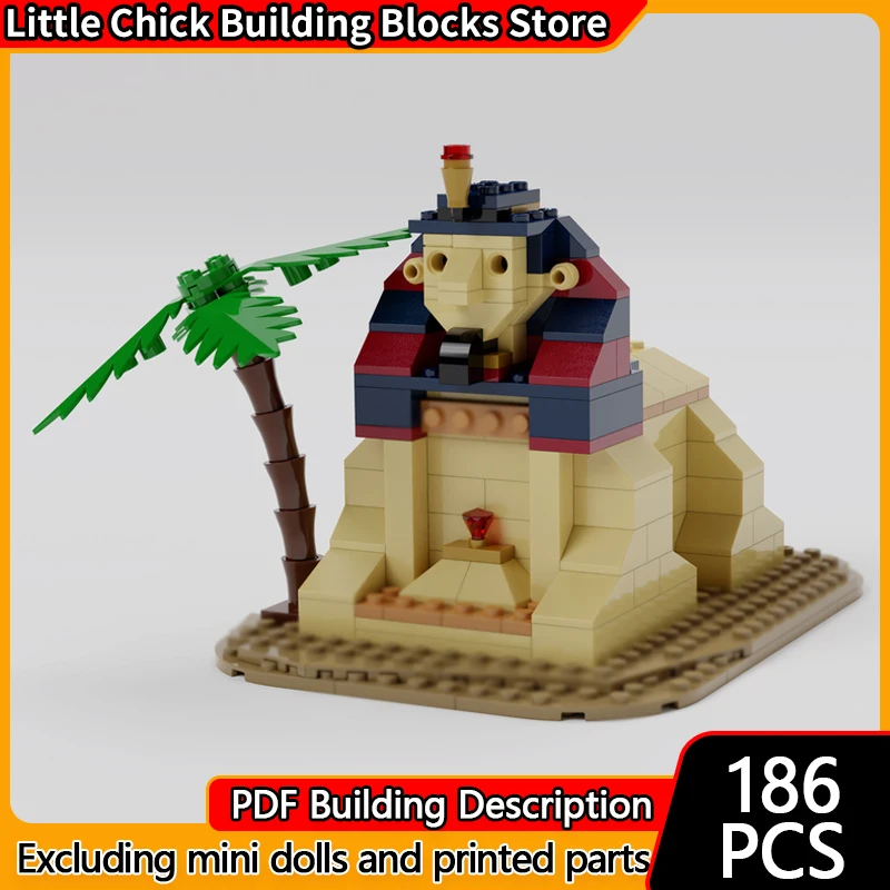 

City Street View Model MOC Building Bricks Ancient Egyptian Statue Modular Technology Children Holiday Gifts Assemble Toys Suit