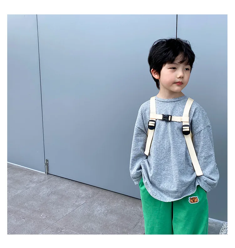 Kids Backpack 2023 New Fashionable Korean Style Canvas Boys and Girls School Supplies Casual Simple Cute Schoolbags Kids