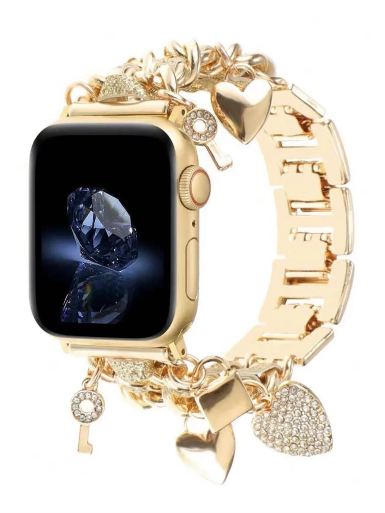 

Новый металлический кожаный браслет-ремешок для Apple Watch Series S11/10/8/7/6/3/4/5/9 40мм 41мм 38мм 42мм 44мм 45мм 46мм