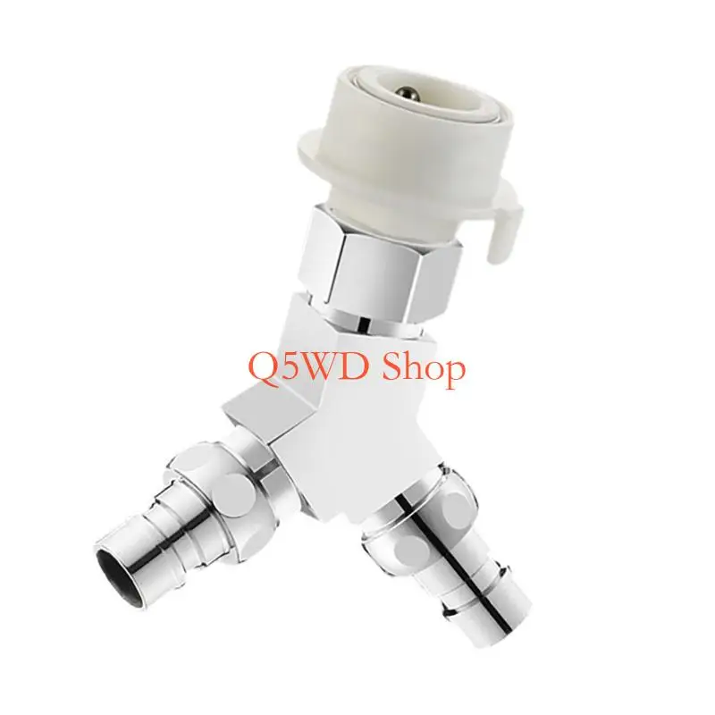 Q5WD Three Way Water Diverter Valves Inlet Two Outlet Connector Pipe Fittings 3 Way Water Separator Valves Simple Installs