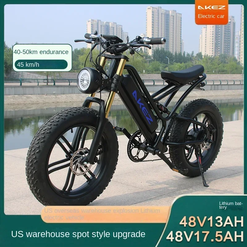 

Electric Bike 750W Motor 48V/13/17AH Battery City Men & Women Electric Bike 20 Inch Tire Adjustable Variable Speed Electric Bik