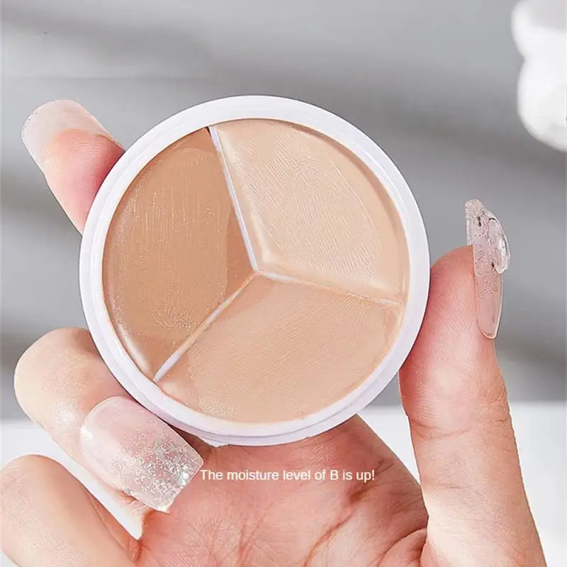 Foundation Concealer Cream Waterproof Modify Skin Tone Soft Matte Cosmetic 3 Color Concealer Palette Brighten Face Moisturizing