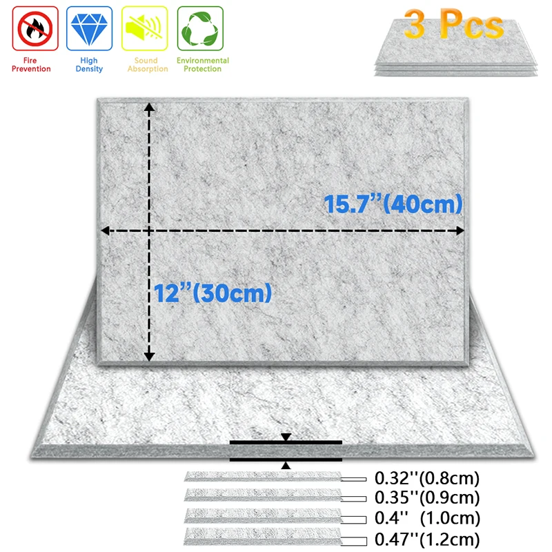 OLOEY 3 шт. настенные наклейки звукоизоляция спальня акустическая обработка домашние аксессуары звукоизоляционные стеновые звукопоглощающие панели