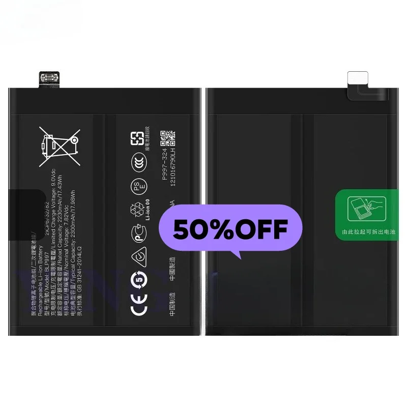 BLP997 for OPPO Reno10 Pro 5G Mobile Phone Battery High Quality High Capacity Battery Replacement Bateria Grade A Cell with Tool