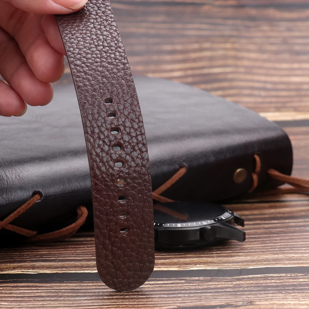 22mm Genuine Calfskin Leather Watch Band for Huawei Watch GT 4 watch strap for Huawei GT4 46mm/GT2 Pro/GT 3 2 46mm Watch 4 Pro image 5