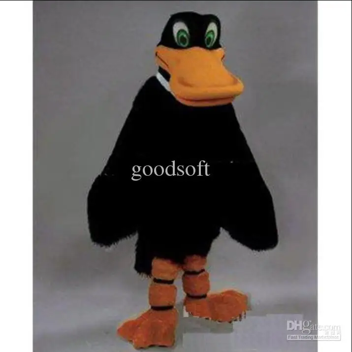 

New Adult Hot Sale Foam Cute Black Duck Fancy Cartoon Mascot Costume Plush Christmas Fancy Dress Halloween Mascot Costume