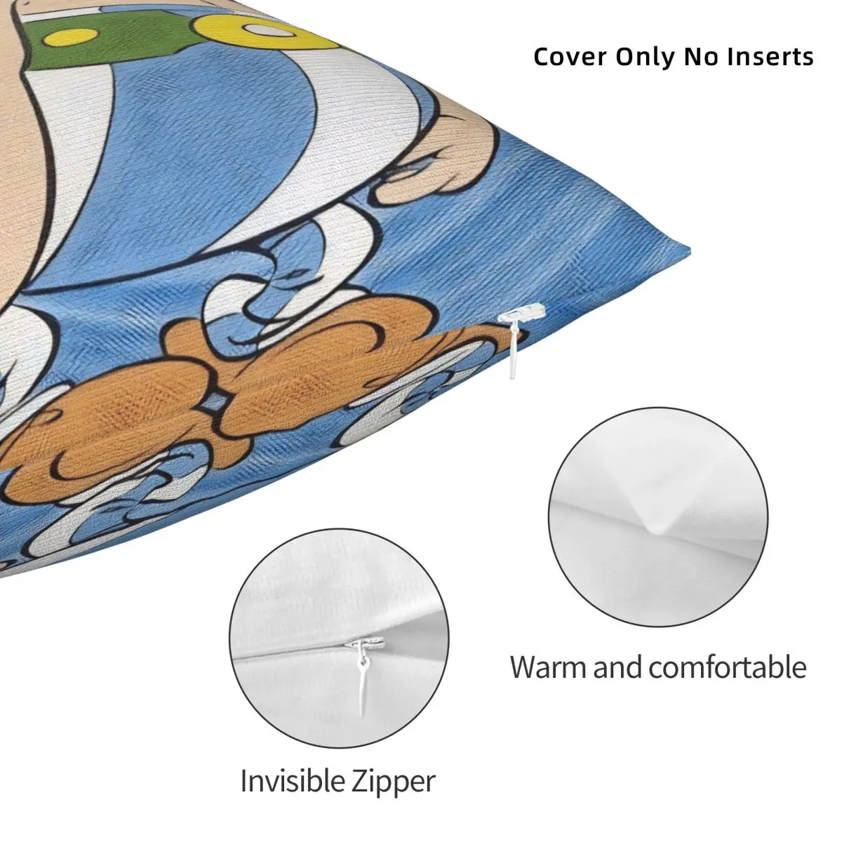 A-Asterix O-Obelix كيس وسادة Kawaii وسادة غطاء البوليستر الجرافيك غطاء الوسادة سادات ل أريكة غرفة نوم ديكور المنزل #5