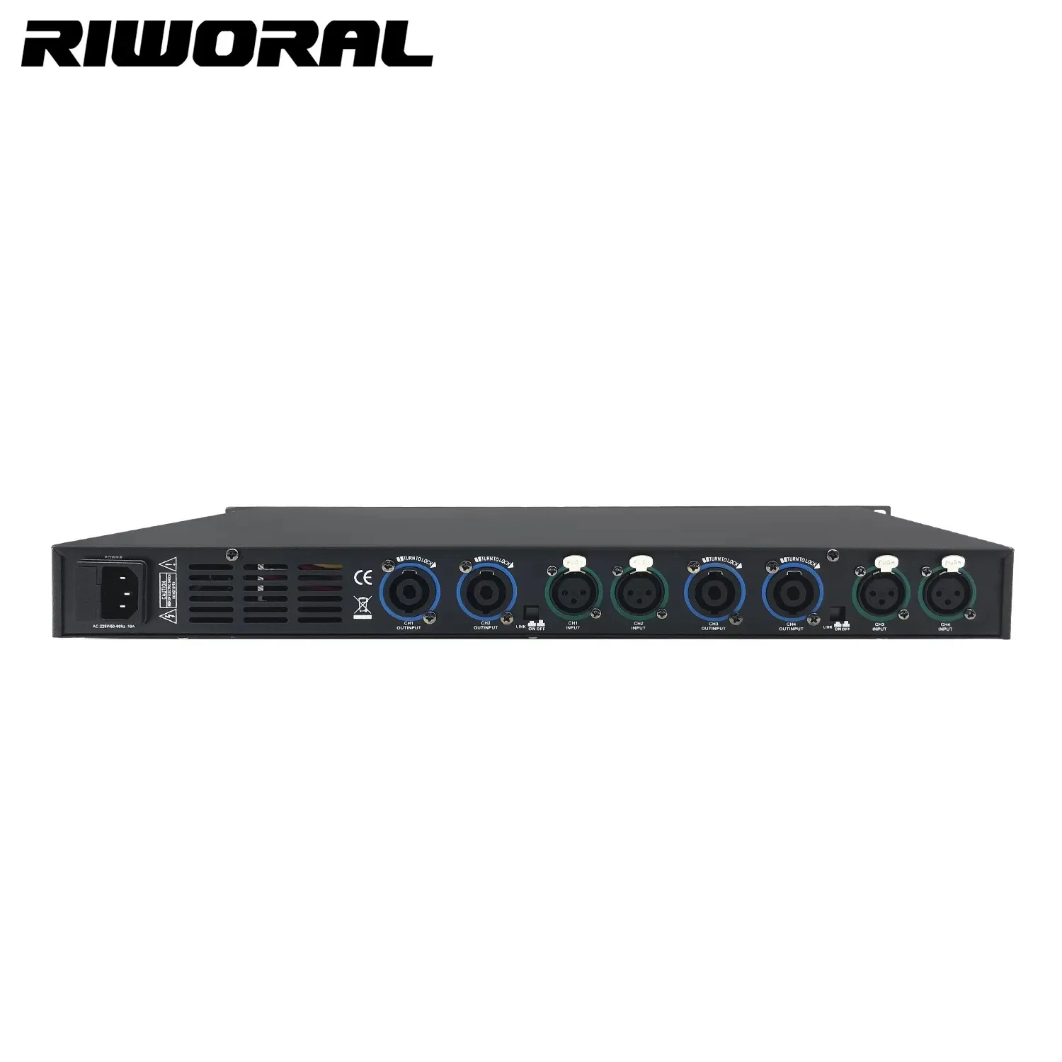 Power Digital 4-Channel 800-Watt Karaoke Speaker Amplifier 800-Watt Power Amplifier with Metal Case