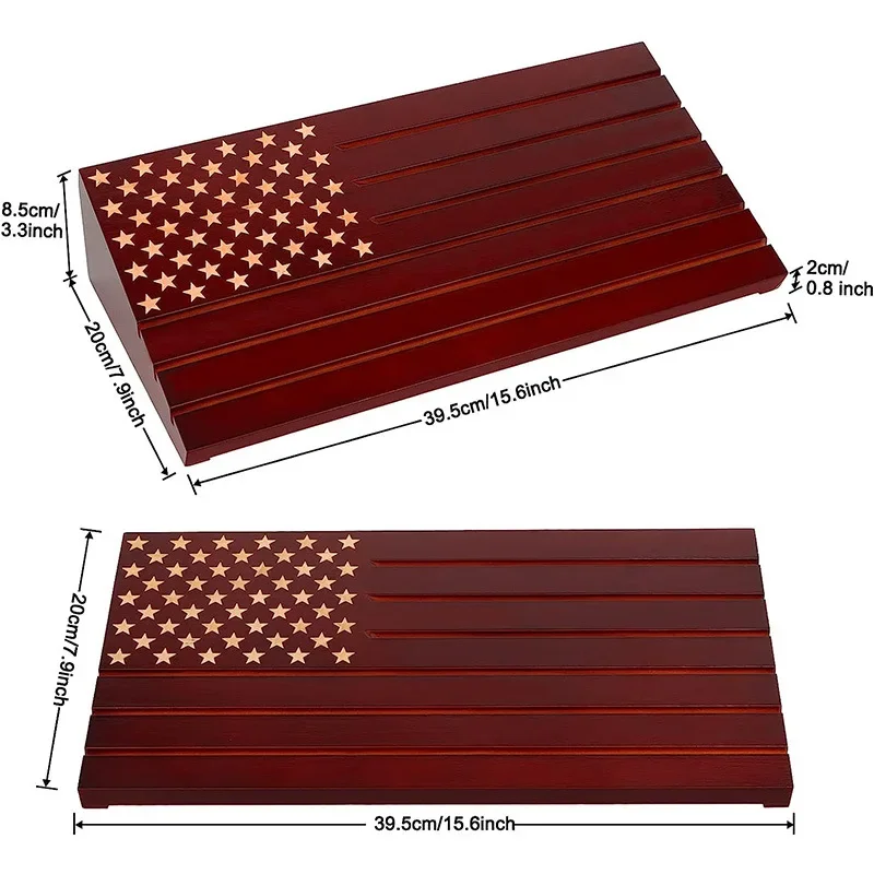 Collectible Storage Shelf for USA Flag Commemorative Coins, Non-currency Coin Display Rack