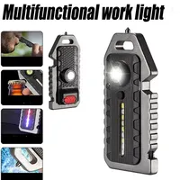 XIWANGFIRE Mini LED W5135 Flashlight Keyring Survival Whistle Feature Lamp Black Silver Color Hiking Camping Portable Flashlight