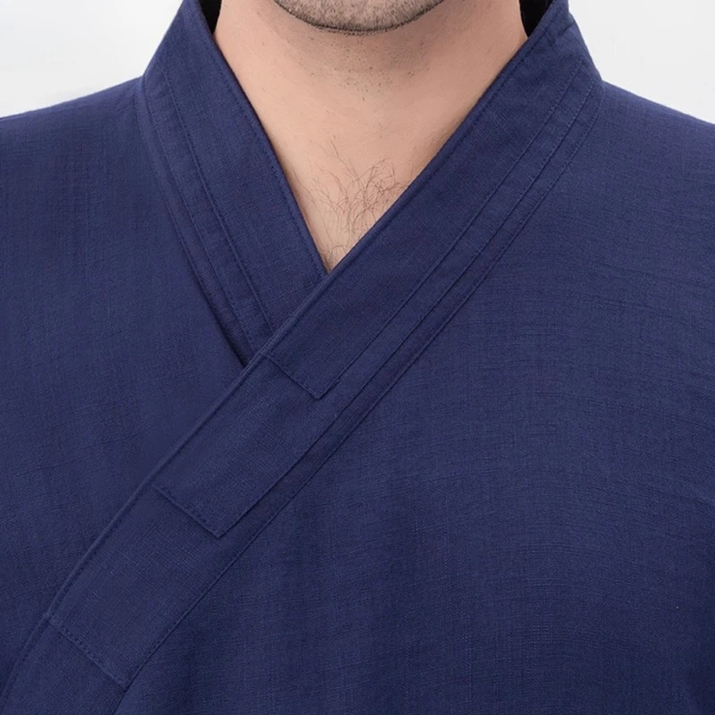 Wudang نمط تاي تشي رداء طويل الأكمام مزيج الكتان فنون الدفاع عن النفس موحدة الملابس الصينية التقليدية الكونغ فو للرجال والنساء #3