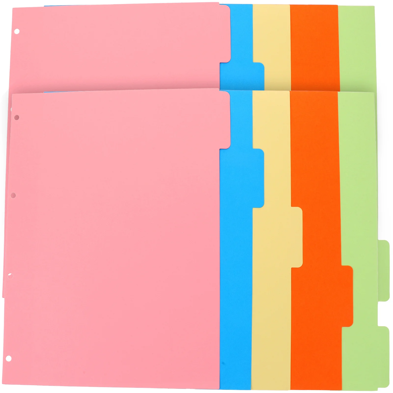 

2 set A4 Binder Dividers Colored Notepad Dividers Detachable Index Tabs For Lever Arch Files Classification Labels Divider