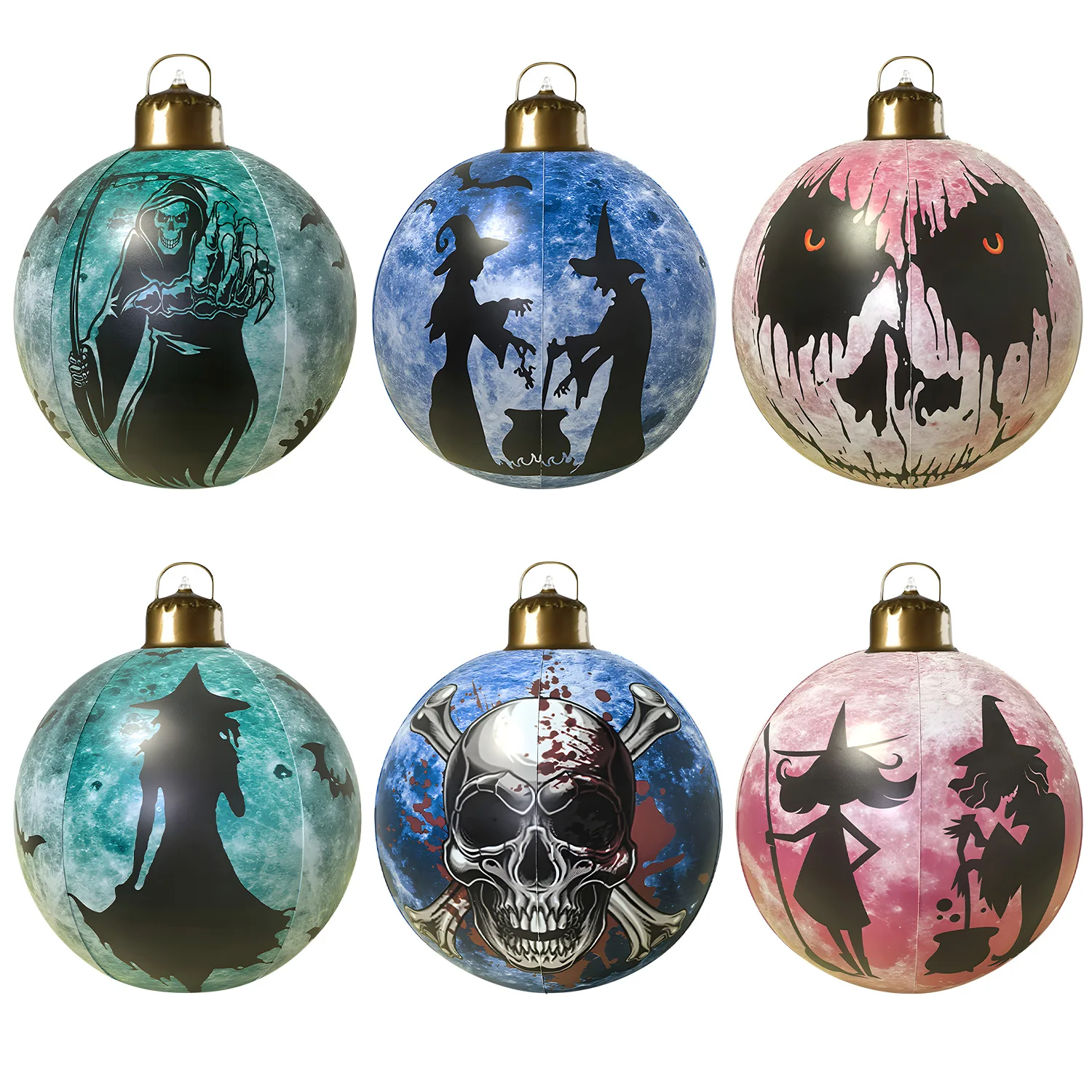 1 шт., надувной светящийся шар со скелетом, украшение на Хэллоуин, пульт дистанционного управления, дом-призрак, воздушный шар, игрушка для парка, жуткая атмосфера