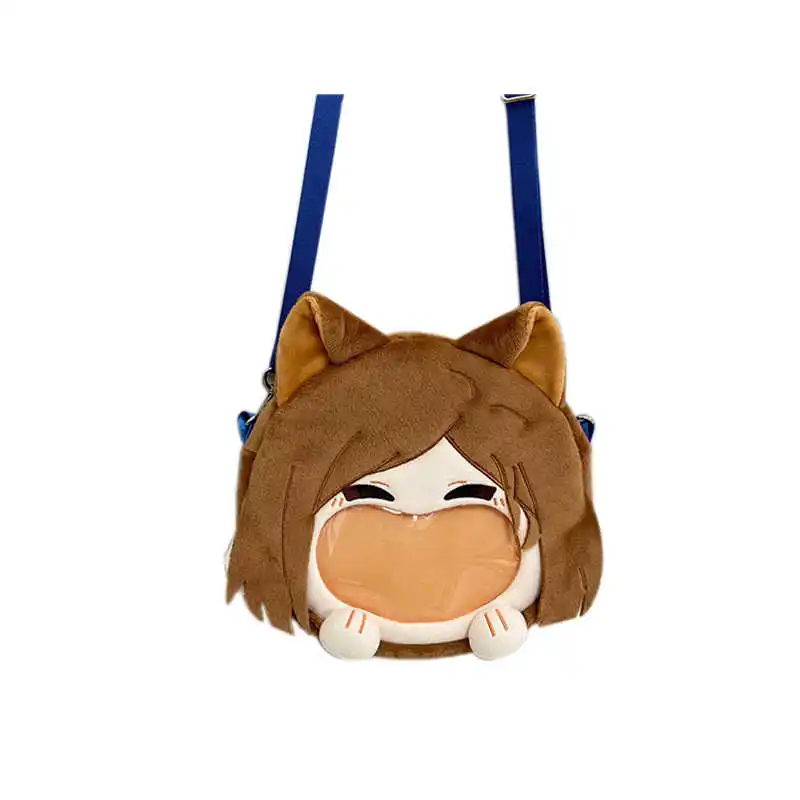 أنيمي Kugisaki Nobara تأثيري حقيبة قطيفة فم كبير شفاف Itabag على ظهره النساء الفتيات السفر رسول حقائب كتف حقيبة يد