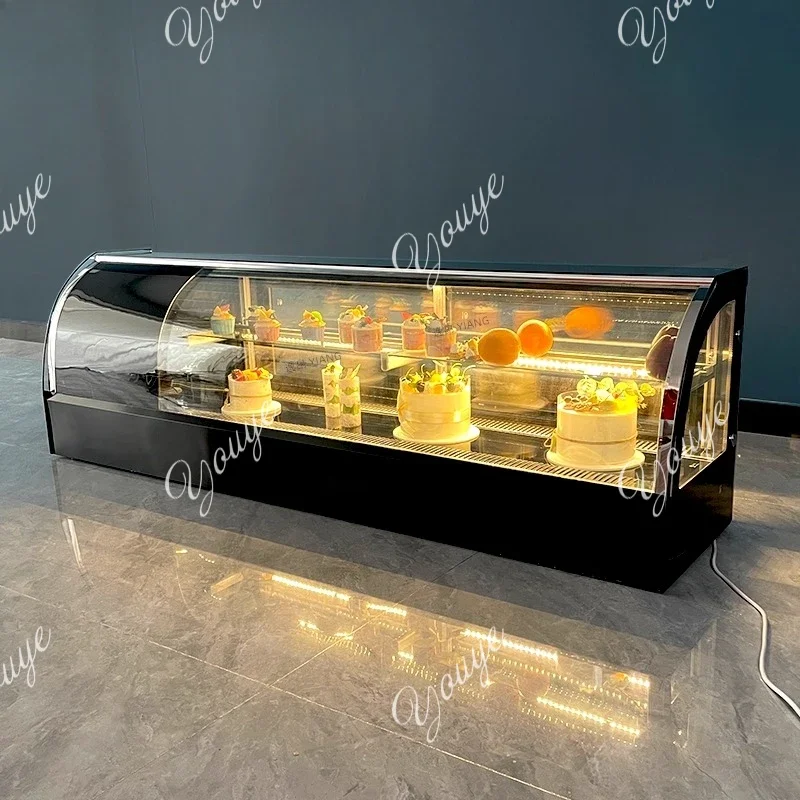 

C Sushi Display Cabinet Small Desktop Cake Cabinet Dessert Refrigerator Desktop Bar Air Cooler Commercial