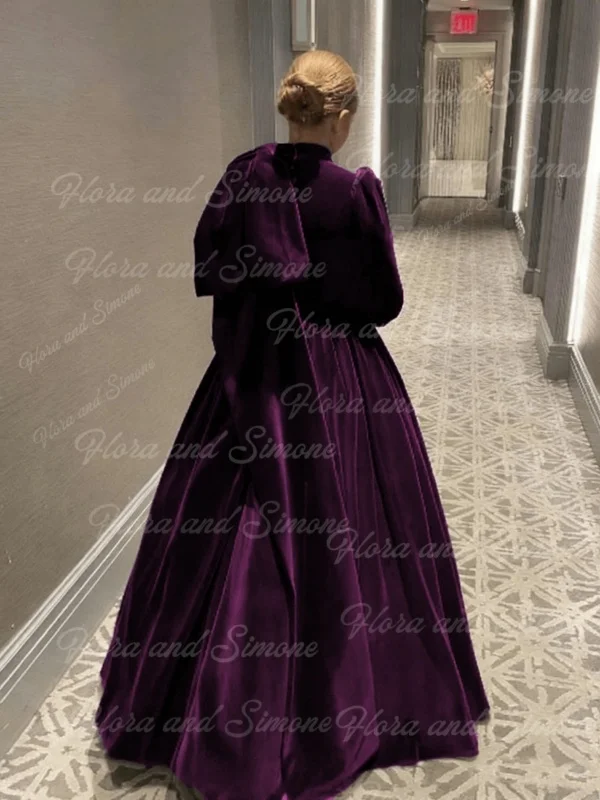 여자아이 파티 드레스 에메랄드 벨벳 플라워 걸 드레스 웨딩용 어린이 하이웨이스트 벌룬 소매 성찬식 무대 의상 맞춤 제작