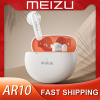 MEIZU mblue New AR10 Earphones Wireless Bluetooth 5.4 Semi in Ear Headphones HiFi Stereo Dual HD Mic Call Music Gaming Headset