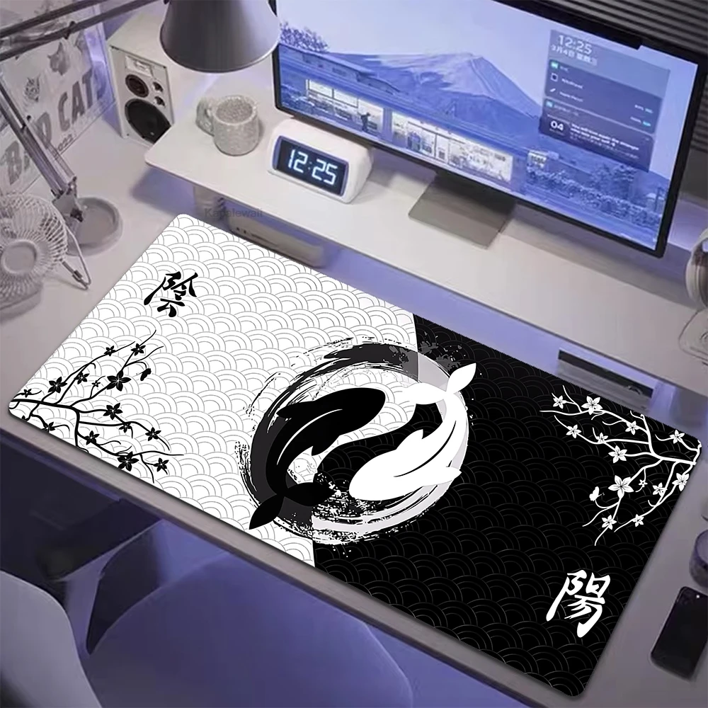 

Gaming Mouse Pads Koi Taichi Neutral Table Mats Computer Mousepad Company Big Desk Pad 80x30cm Large Gamer Mousepads Mouse Mat