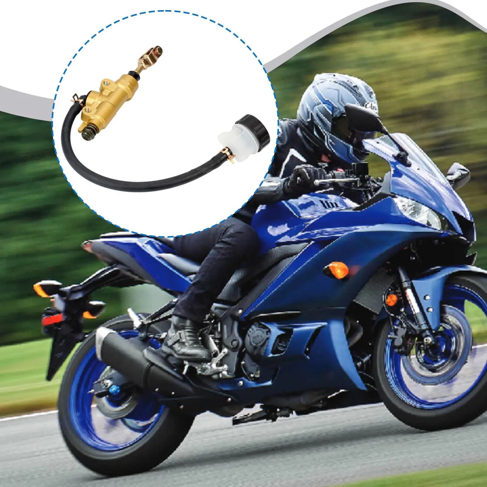 

Насос главного тормозного цилиндра заднего тормоза, высокопроизводительный, быстрая замена, стабильные аксессуары, профессиональные аксессуары для Tzr125 Fzr250 XJR400