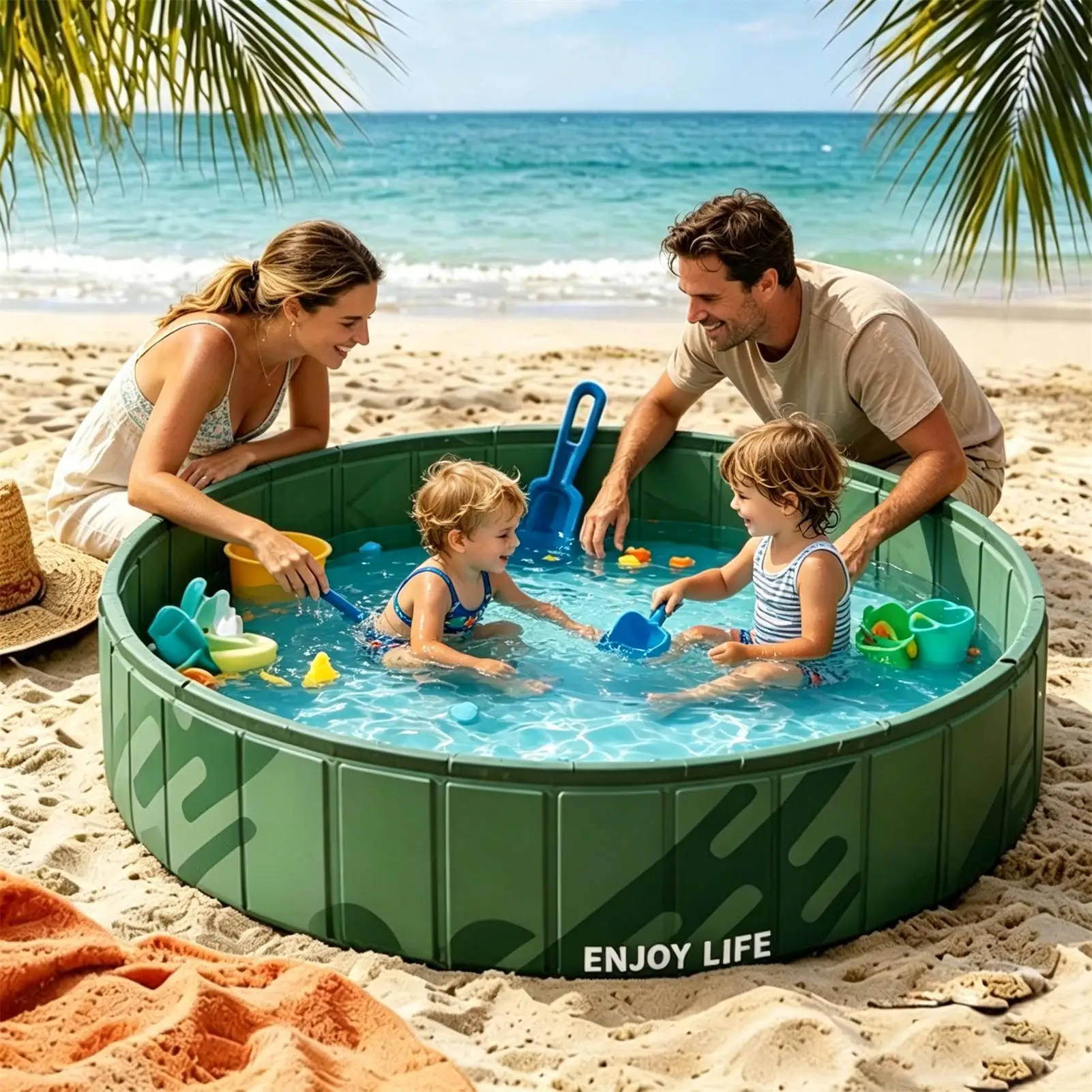 

Portable Pool Non-Inflatable Swimming Foldable Portable Bathtub Foldable Dog Pet Bath Pool For Outdoor Backyard Yard Beach