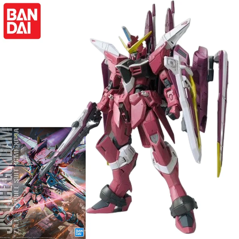 

Оригинальный Bandai Mg 1/100 Justice Gundam Gundam Seed Model Kit 63150, крутой подарок, фигурка механического воина, развивающая игрушка, статуя