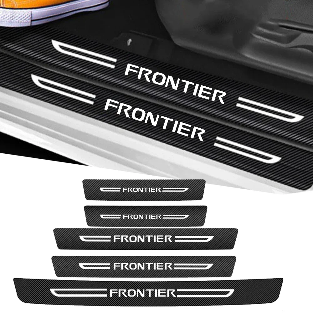 Car Door Sill Decals for Nissan Frontier Rear Trunk Bumper Anti Stepping Strip Entry Pedal Styling Guard Protective Stickers