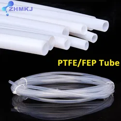 Tubo de PTFE blanco FEP transparente, tubo suave de alta temperatura, ácido alcalino, aceite, resistencia a la corrosión, manguera ID 1/1.5/1.6/2/3/4/5/6/7/8mm