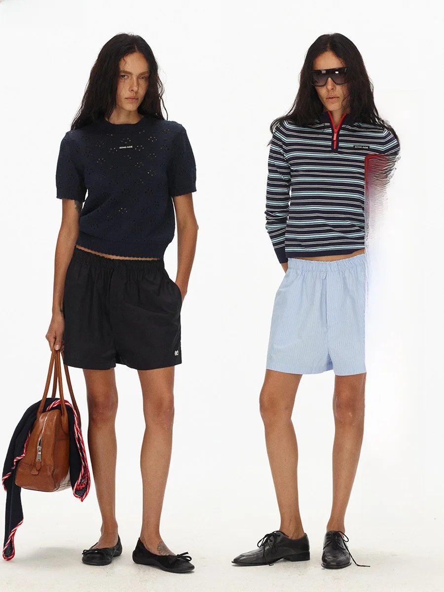 

Ade Casual Cotton Shorts Comfortable Loose Feeling Home Wear Dad Style Flat Angle Leisure Pants Ladies Summer Stripe
