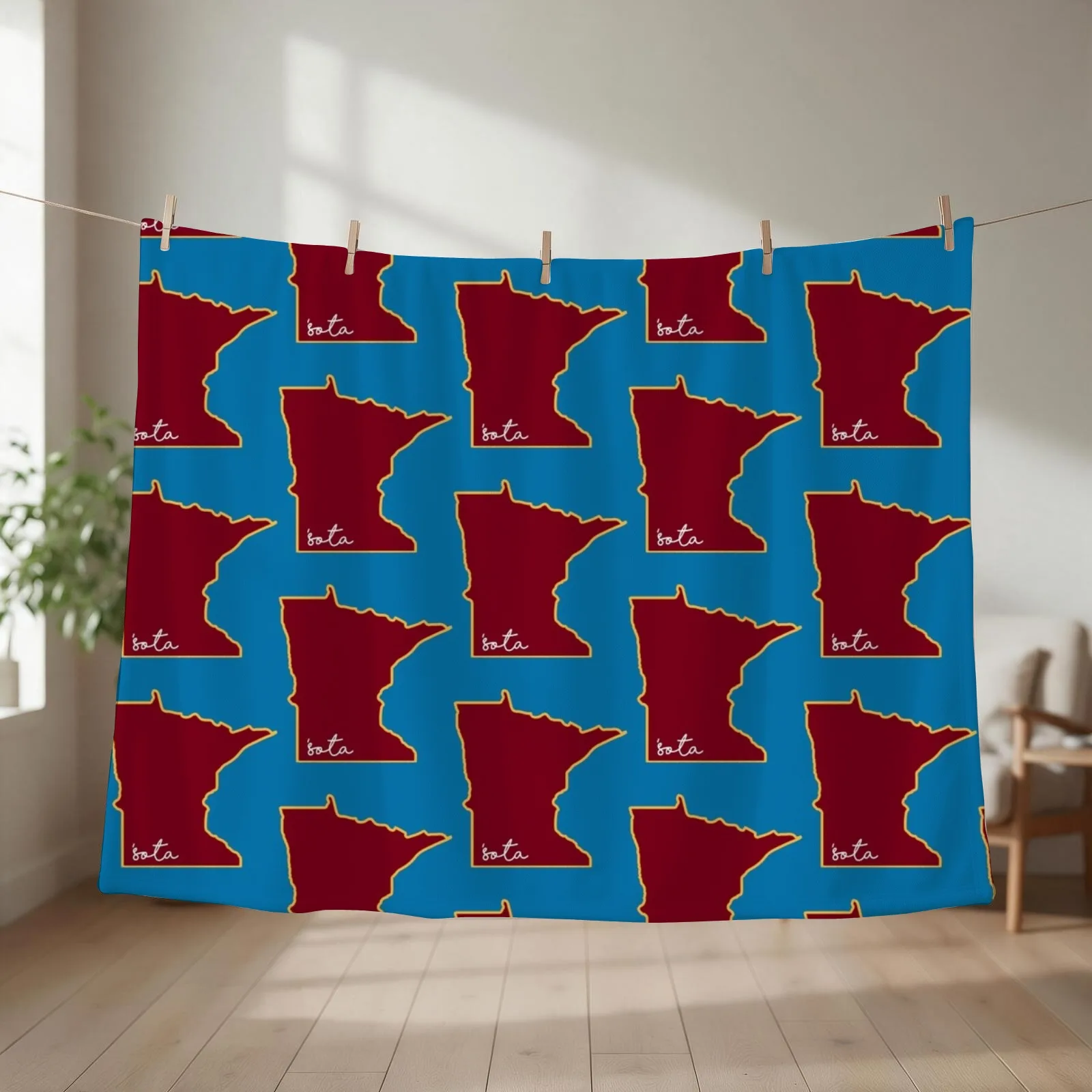 Minnesota Throw Blanket Retros Decorative Sofas warm for winter manga Blankets
